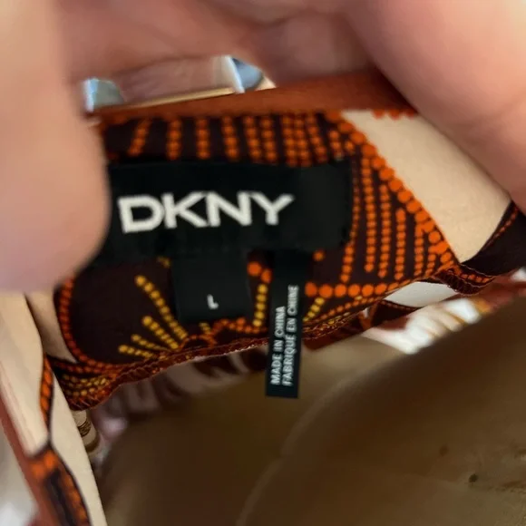 DKNY slip dress size large fall foliage print - Picture 7 of 7